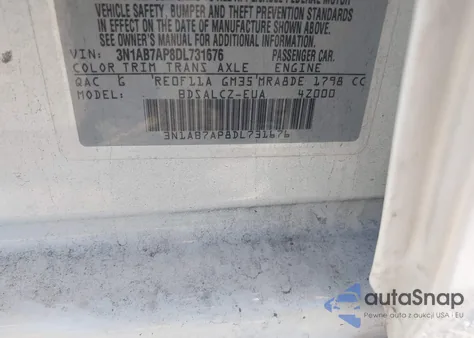 2013 Nissan Sentra S из США, поврежденный, VIN 3N1AB7AP8DL731676